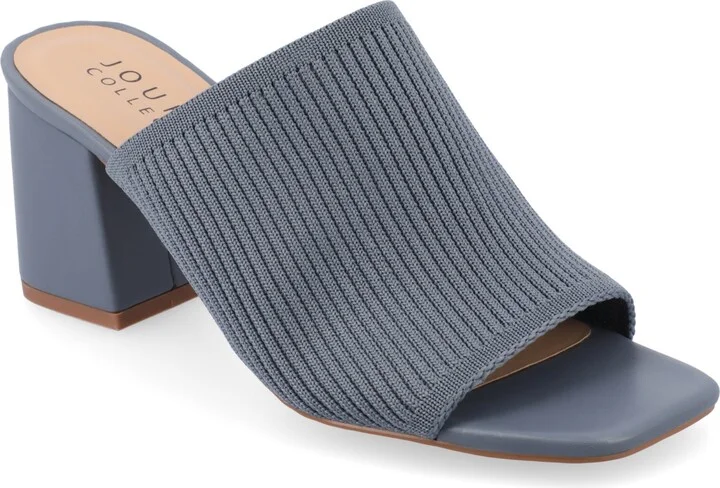 Journee Collection Women's Lorenna Block Heel Slide Sandals