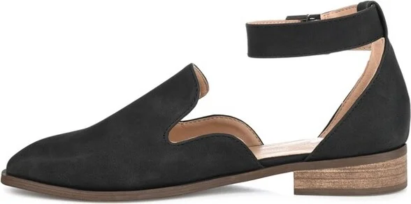 Journee Collection Women's Loreta Buckle Square Toe Loafer Flats Brown - Image 2