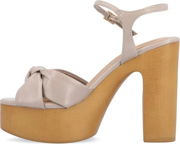 Journee Collection Women's Lorrica High Heel Open Toe Sandals Cognac - Image 3