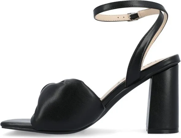 Journee Collection Women's Lottey Mid Heel Ankle Strap Sandals Blue - Image 5
