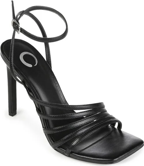 Journee Collection Women's Louella Open Toe High Stiletto Pumps Black