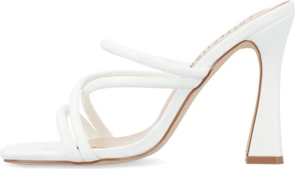 Journee Collection Women's Louisse High Heel Open Toe Pumps Taupe - Image 6
