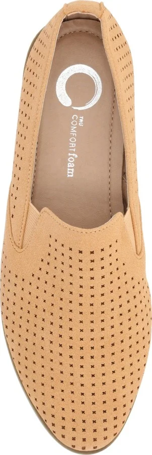 Journee Collection Women's Lucie Perforated Slip On Loafers - Image 9
