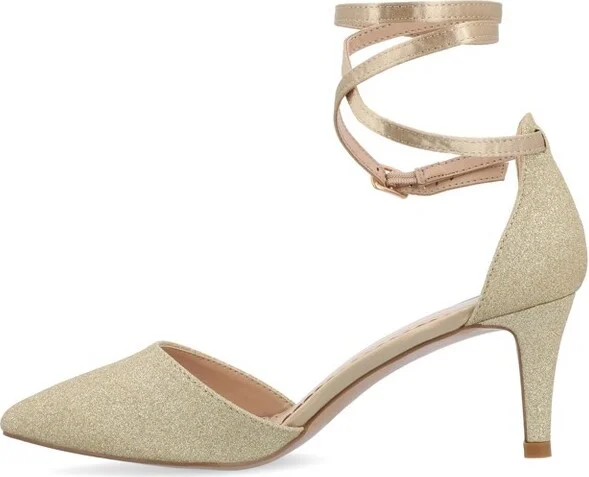 Journee Collection Women's Luela Pointed Toe Mid Heel Pumps Black - Image 2