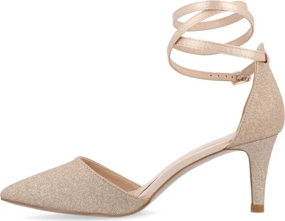 Journee Collection Women's Luela Pointed Toe Mid Heel Pumps Black - Image 3