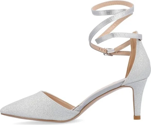 Journee Collection Women's Luela Pointed Toe Mid Heel Pumps Black - Image 4