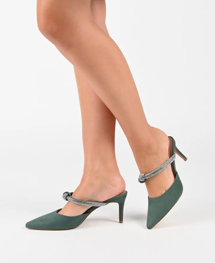 Journee Collection Women's Lunna Rhinestone Knot Dress Pumps - Image 3