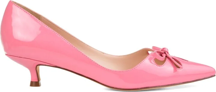 Journee Collection Women's Lutana Pointed Toe Kitten Heel Pumps - Image 2