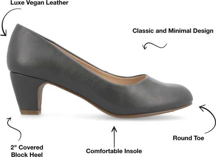 Journee Collection Women's Luu Round Toe Pumps - Image 6