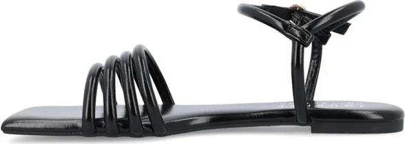 Journee Collection Women's Lyddea Buckle Multi Strap Sandal Black - Image 2