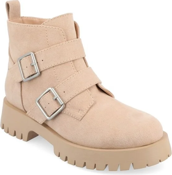 Journee Collection Women's Maebry Booties Beige