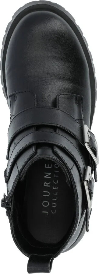 Journee Collection Women's Maebry Lug Sole Buckle Booties - Image 4