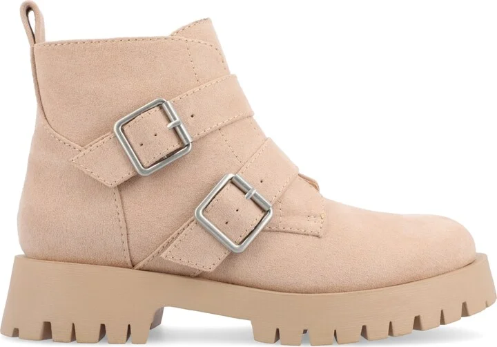 Journee Collection Women's Maebry Lug Sole Buckle Booties - Image 7