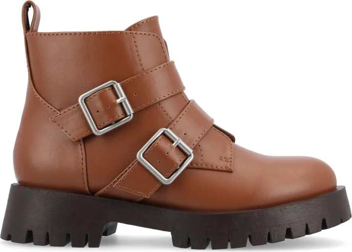 Journee Collection Women's Maebry Lug Sole Buckle Booties - Image 11