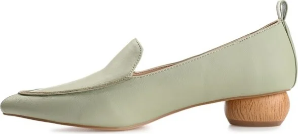 Journee Collection Women's Maggs Loafer Pointed Toe Slip On Flats Sage - Image 2