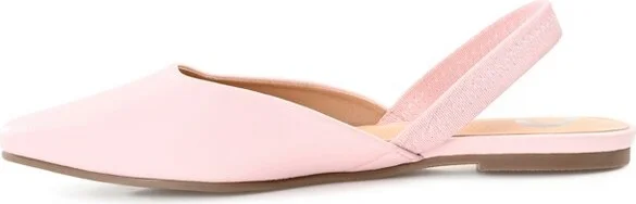 Journee Collection Womens Mallorca Pull On Almond Toe Sling-Back Flats Pink 8 - Image 2