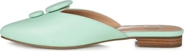 Journee Collection Women's Mallorie Slip On Pointed Toe Mules Flats Mint - Image 3