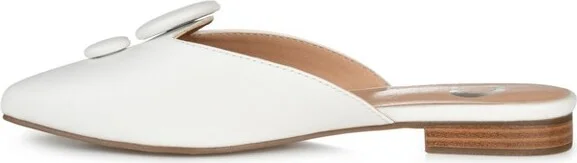 Journee Collection Women's Mallorie Slip On Pointed Toe Mules Flats Mint - Image 4