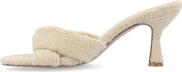 Journee Collection Women's Mannon Soft Terry Cloth Slip On Open Toe Pumps Green - Image 7