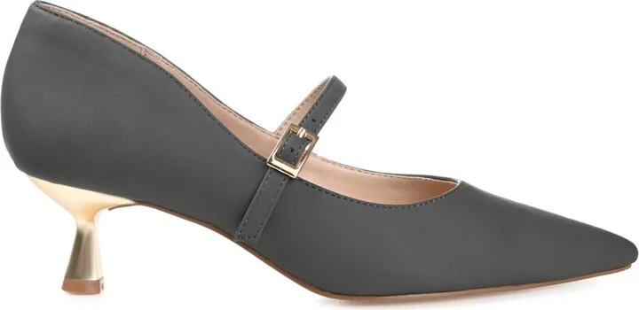 Journee Collection Women's Manza Pointed Toe Mary Jane Kitten Heel Pumps - Image 2
