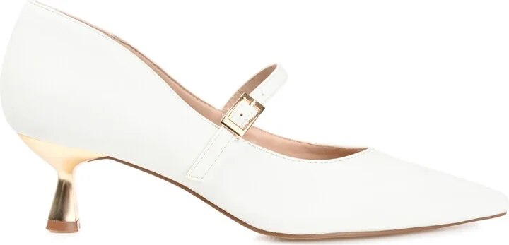 Journee Collection Women's Manza Pointed Toe Mary Jane Kitten Heel Pumps - Image 7