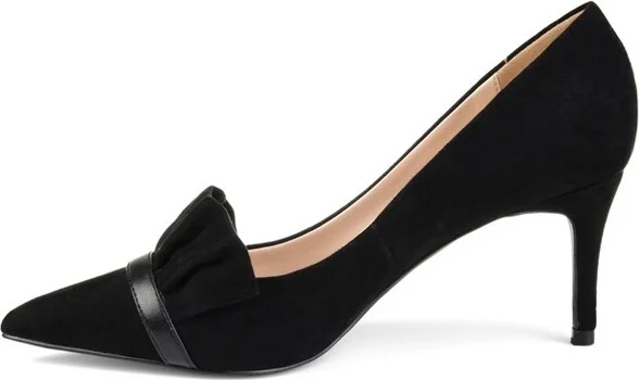 Journee Collection Women's Marek Pointed Toe Mid Heel Pumps Blue - Image 3