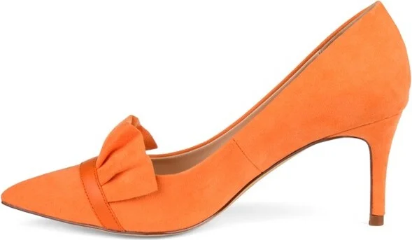 Journee Collection Women's Marek Pointed Toe Mid Heel Pumps Blue - Image 4