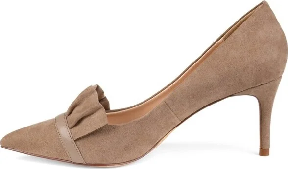 Journee Collection Women's Marek Pointed Toe Mid Heel Pumps Blue - Image 5