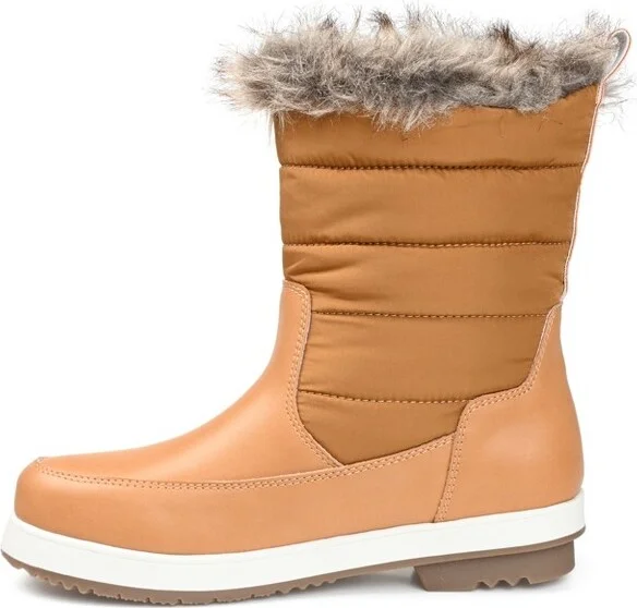 Journee Collection Womens Marie Tru Comfort Foam Block Heel Winter Boots Tan - Image 2