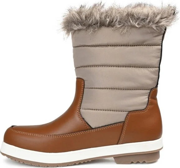 Journee Collection Womens Marie Tru Comfort Foam Block Heel Winter Boots Tan - Image 6