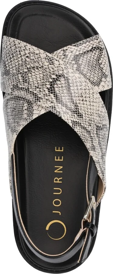 Journee Collection Women's Marinna Round Toe Flat Sandals - Image 4