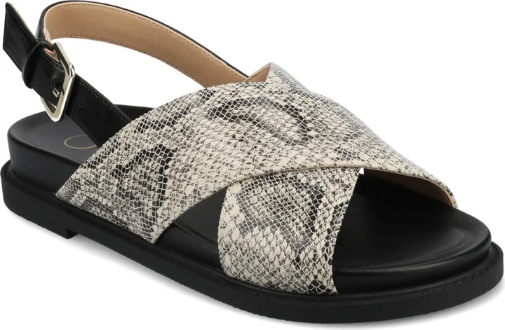 Journee Collection Women's Marinna Round Toe Flat Sandals