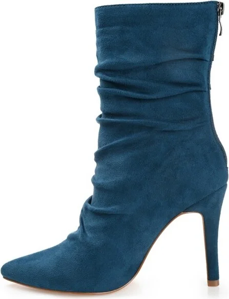 Journee Collection Women's Markie Back Heel Zip Stiletto Booties Black - Image 3
