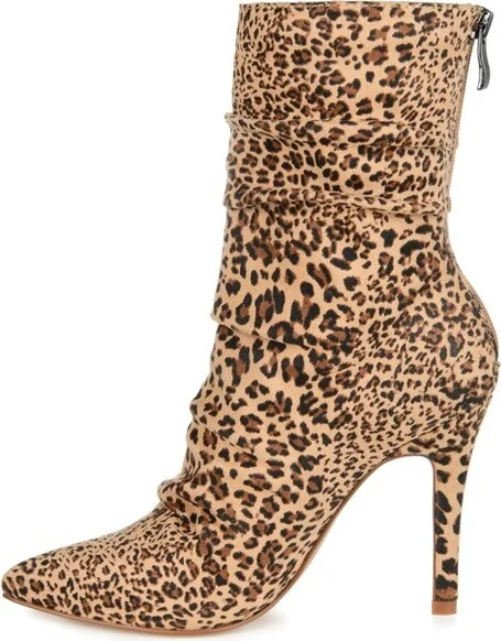 Journee Collection Women's Markie Back Heel Zip Stiletto Booties Black - Image 4