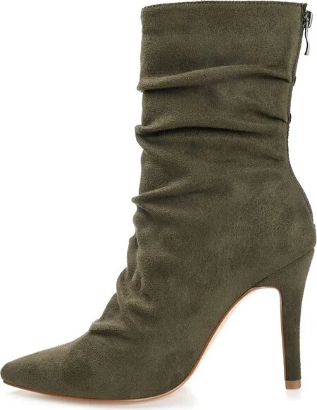 Journee Collection Women's Markie Back Heel Zip Stiletto Booties Black - Image 6