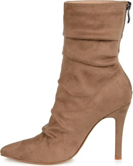 Journee Collection Women's Markie Back Heel Zip Stiletto Booties Black - Image 7