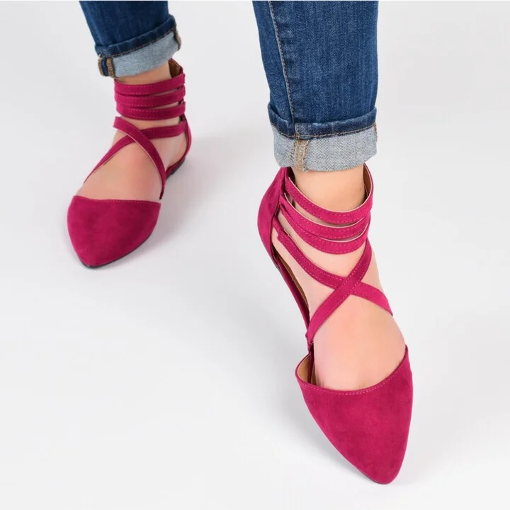Journee Collection Women's Marlee Strappy Pointed Toe Flats - Image 6