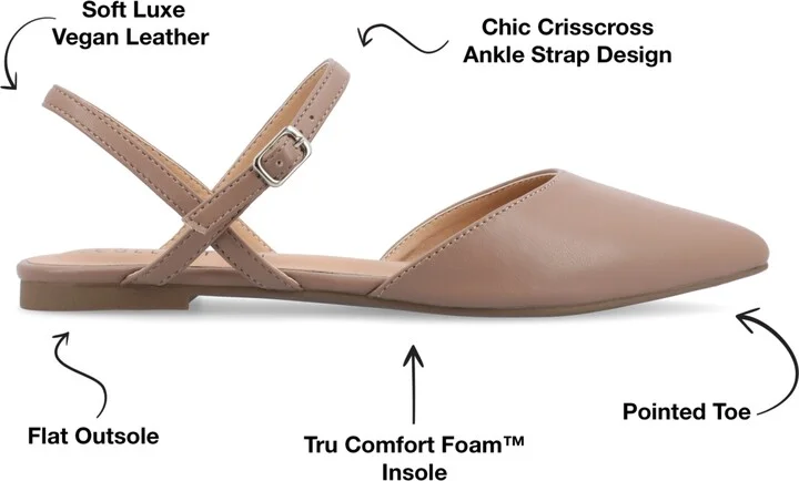 Journee Collection Women's Martine Strappy Pointed Toe Flats - Image 6