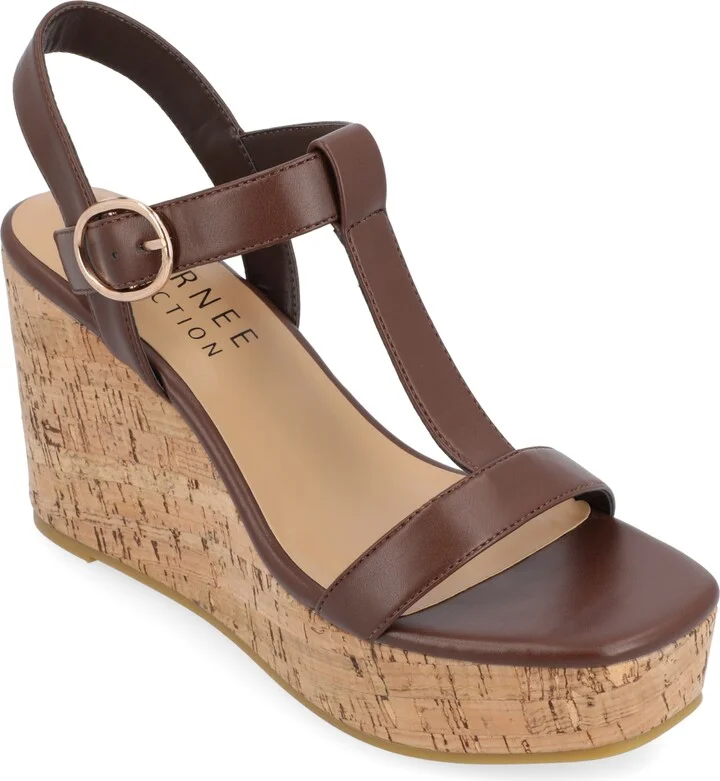 Journee Collection Women's Matildaa Platform Wedge Sandals