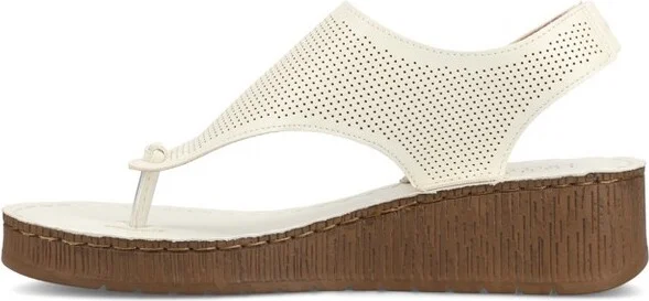 Journee Collection Women's Mckell Wedge Heel Buckle Sandals Blue - Image 6