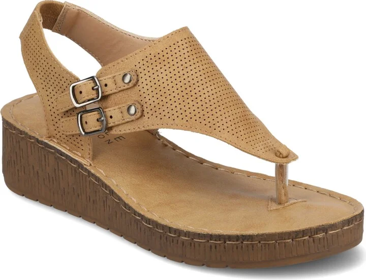 Journee Collection Women's Mckell Wedge Sandals