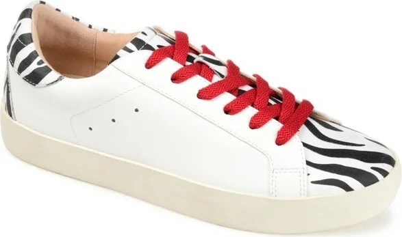 Journee Collection Women's Medium and Wide Width Erica Sneakers Zebra
