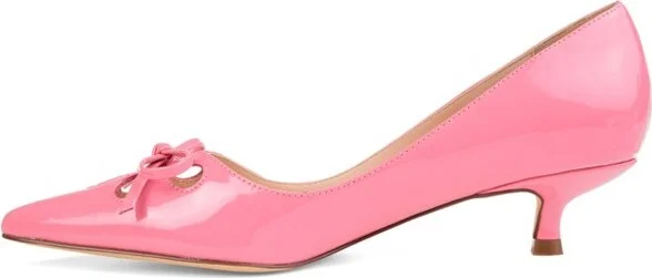 Journee Collection Women's Medium and Wide Width Lutana Pointed Toe Kitten Heel Pumps, Grey 7W - Image 7