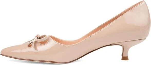 Journee Collection Women's Medium and Wide Width Lutana Pointed Toe Kitten Heel Pumps, Grey 7W - Image 9