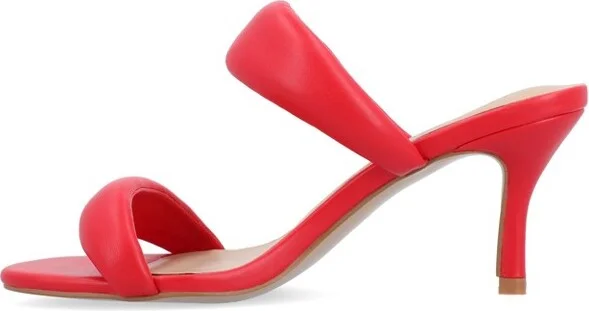 Journee Collection Women's Mellody Light Puff Strap Slip On Open Toe Pumps White - Image 3