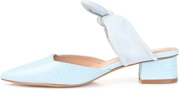 Journee Collection Women's Melora Slip On Pointed Toe Mules Flats Off White - Image 8