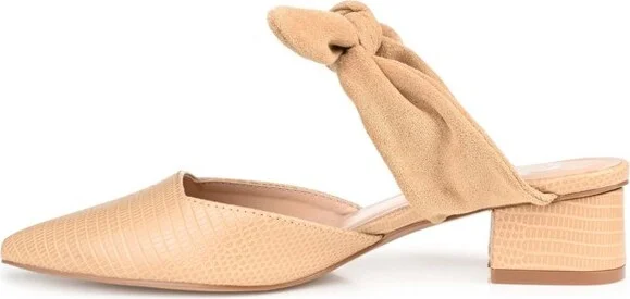 Journee Collection Women's Melora Slip On Pointed Toe Mules Flats Off White - Image 9