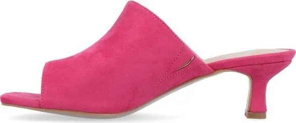 Journee Collection Women's Mercerr Slip On Open Toe Kitten Heel Pump Tan - Image 2