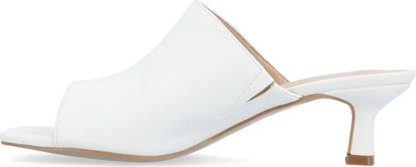 Journee Collection Women's Mercerr Slip On Open Toe Kitten Heel Pump Tan - Image 3