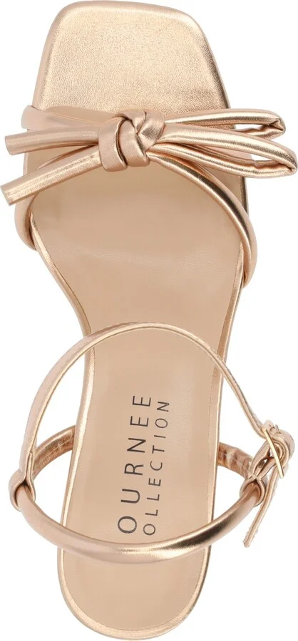 Journee Collection Women's Meryl Bow Block Heel Dress Sandals - Image 4